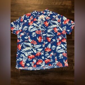 Goodfellow & Co Blue Floral Casual Button Down Shirt